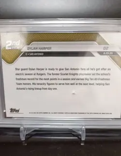Topps Dylan Harper RC 2025 Draft Trading Card Sports Collectible Now - Image 3