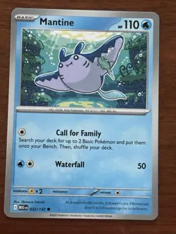 Mantine - 032/132 - Common - Mega Evolution Pokemon Card - Image 1
