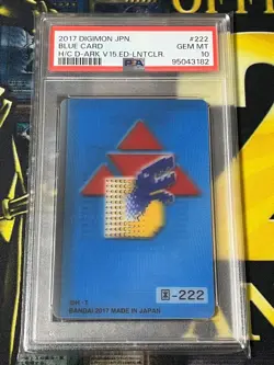 Bandai Digimon Card 3D Blue PSA10 Rare Old Card Game Trading Card - Image 1
