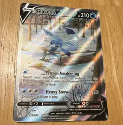 Pokemon TCG Glaceon V 175/203 SWSH07 Evolving Skies Ultra Rare Holo FA - Image 1