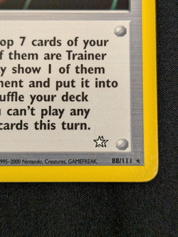 Pokemon TCG PokeGear 88/111 Neo Genesis Regular Rare Trainer English - Image 3