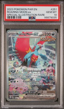 Pokemon Paradox Rift Roaring Moon Special Illustration Rare 251/182 PSA 10 SIR - Image 1