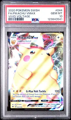 Pikachu VMax 044/185 - Pokemon Vivid Voltage 2020 - PSA 10 - Ultra Rare - Image 1