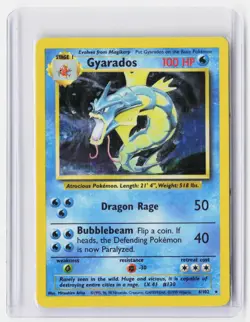 1999 Pokemon—Gyarados #6/102 Base Set— Holo (Damaged) - Image 1