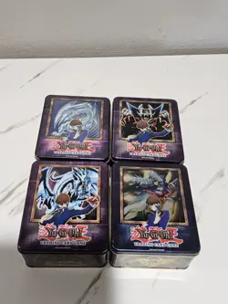 Yu-Gi-Oh! TCG Metal Tin Storage Tins Lot of 4, Seto Kaiba/Blue-Eyes empty - Image 1
