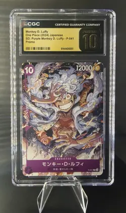 Monkey D. Luffy P-041 One Piece Day CGC 10 PRISTINE Japanese One Piece 2024 - Image 1