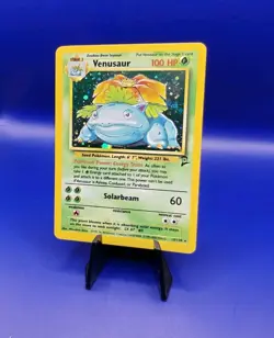 Venusaur 18/130 Base Set 2 Holo Rare Pokemon Card 1999 WOTC TCG Vintage Pokemon - Image 2