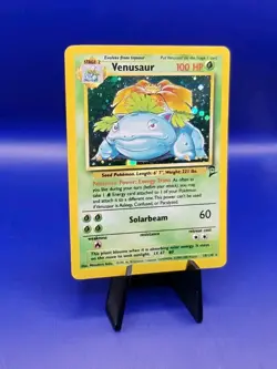 Venusaur 18/130 Base Set 2 Holo Rare Pokemon Card 1999 WOTC TCG Vintage Pokemon - Image 3