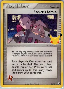 Rocket's Admin. 86/109 Celebrations: Classic Collection - Pokemon Card - NM - Image 1