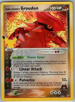 Team Magma's Groudon 9/95 Celebrations: Classic Collection - Pokemon Card - NM - Image 1