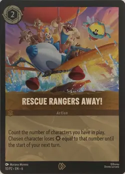 Rescue Rangers Away! 10 Promo Disney Lorcana Promo Cards Lorcana Cold Foil NM - Image 1