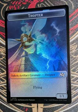 MTG *FOIL* Aetherdrift Token THOPTER ** GOBLIN NM - Image 1
