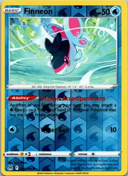 Finneon 040/196 Common Lost Origin Pokemon Reverse Holo Near Mint - Image 1