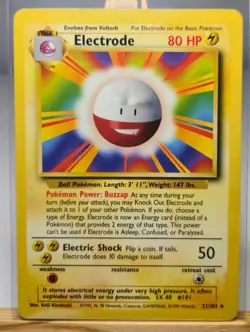 Electrode 21/102 Rare Base Set Englisch Unlimited Vintage Pokemon - Image 1