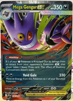 Pokemon Mega Gengar ex 056/094 Phantasmal Flames Mega Evolutions Double Rare - Image 1