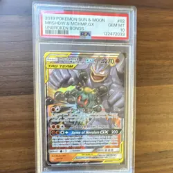 Pokemon Marshadow & Machamp GX Unbroken Bonds Ultra Rare Holo #82/214 PSA 10 - Image 3