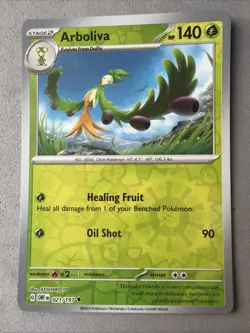 Pokemon TCG * SV Obsidian Flames * 21/197 Arboliva REVERSE HOLO Uncommon * NM - Image 1