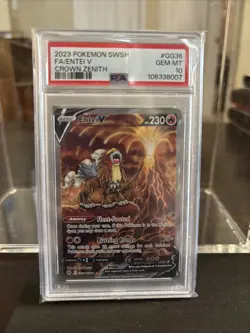 2023 POKEMON SWORD & SHIELD CROWN ZENITH #GG36 FULL ART/ENTEI V PSA 10 - Image 1