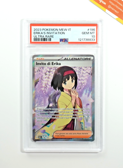 Pokemon PSA 10 Invito Di Erika #196 Full Art 151 2023 Italiano - Image 1