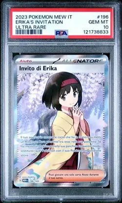 Pokemon PSA 10 Invito Di Erika #196 Full Art 151 2023 Italiano - Image 2