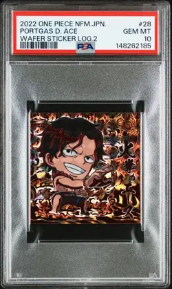 ONE PIECE Luffy Ace PSA10 Set Wafer Seals Collectible Graded Authentic - Image 4