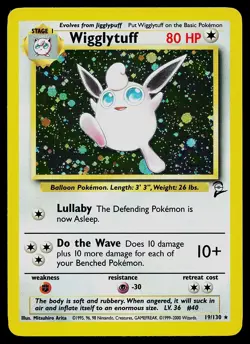 Pokemon Card - Wigglytuff Base Set 2 19/130 Holo Rare - Image 1