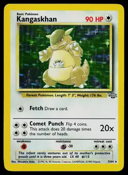 Pokemon Card - Kangaskhan Jungle 5/64 Holo Unlimited Holo Rare - Image 1