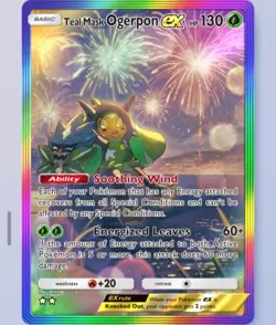 [FAST] Pokemon TCG Pocket - Teal Mask Ogerpon Ex - Rainbow 2⭐Card Eng BEST DEAL - Image 1