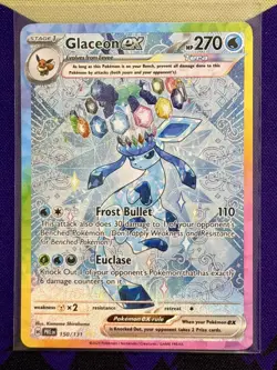 Glaceon ex Prismatic Evolutions SIR 150/131 Pokemon TCG Card English NM - Image 1