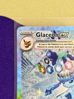 Glaceon ex Prismatic Evolutions SIR 150/131 Pokemon TCG Card English NM - Image 3