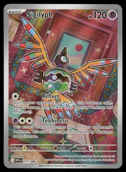 Pokemon Cards Sigilyph 121/086 White Flare Illustration Rare NM - Image 1