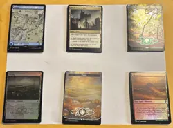 60 Magic The Gathering Land Lot - Basics, Full-Art, Foils & 10 Non-Basic Lands - Image 1