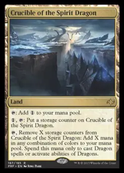 1x Crucible of the Spirit Dragon Heavy Play MTG Magic - Kid Icarus - - Image 1