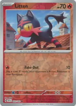 Litten 32/162 Reverse Holo | Temporal Forces | Pokemon Card - Image 1