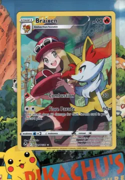 Pokemon TCG Braixen TG01/TG30 Silver Tempest Trainer Gallery Holo Rare NM/M - Image 1