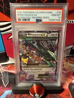 2021 POKEMON CELEBRATIONS CLASSIC COLLECTION #76 M RAYQUAZA EX PSA 10 - Image 4