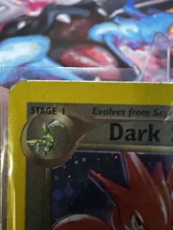 Pokemon TCG Dark Scizor Neo Destiny W/ Swirl HP - Image 4