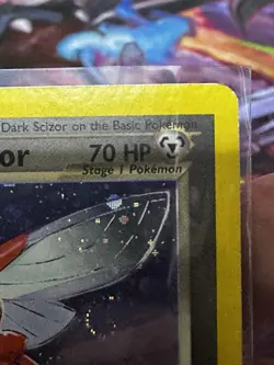 Pokemon TCG Dark Scizor Neo Destiny W/ Swirl HP - Image 5
