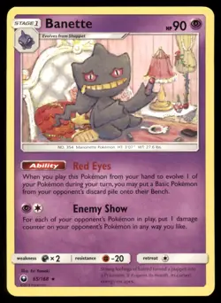 Banette 65/168 Rare Celestial Storm Pokemon Heavily Played - Image 1