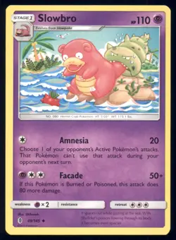 Slowbro 49/145 Uncommon Guardians Rising Pokemon Heavily Played - Image 1