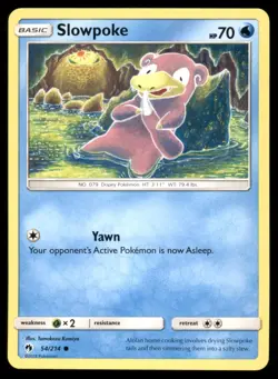 Slowpoke 54/214 Common Lost Thunder Pokemon Lightly Played - Image 1