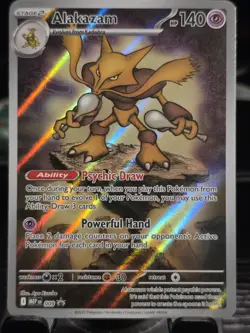 Pokemon TCG Alakazam #009 ME01: Mega Evolution Promo Holo Rare NM - Image 1
