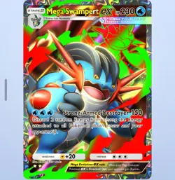 Mega Swampert EX Full Art FA Fantastical Parade Pokemon TCG Pocket 2 Star (ENG) - Image 1