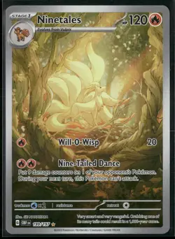 Ninetails 199/197 Obsidian Flames Illustration Rare Holo Pokemon TCG NM - Image 1