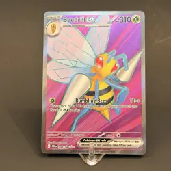 Beedrill ex 98/86 Full Art Double Ultra Rare Pokemon Chaos Rising ME04 NM - Image 1