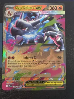 2025 POKEMON PHANTASMAL FLAMES MEGA CHARIZARD X EX 013/094 DOUBLE RARE - Image 1
