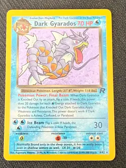 Dark Gyarados 8/82 Holo – Team Rocket – WOTC 2000 – Near Mint – Vintage Pokemon - Image 2