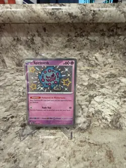Spiritbomb 158/091 Shiny Rare Paldean Fates Pokemon NM - Image 1