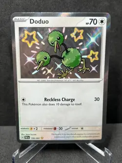 Doduo 99/091 Shiny Rare Paldean Fates Pokemon Near Mint - Image 1