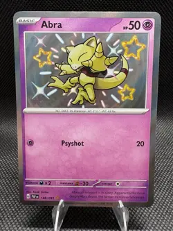 Pokemon TCG Abra 148/091 Baby Shiny Paldean Fates Scarlet & Violet - Image 1